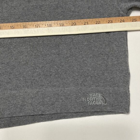 The North Face XL Pullover Gray 3/4 Sleeve Funnel Turtle Neck Top Womens - Picture 3 of 9